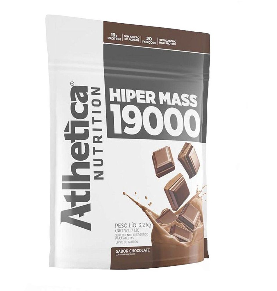 Hiper Mass 19000 (3,2kg) - Atlhetica Nutrition - Nocaute Suplementos |  Força e Saúde