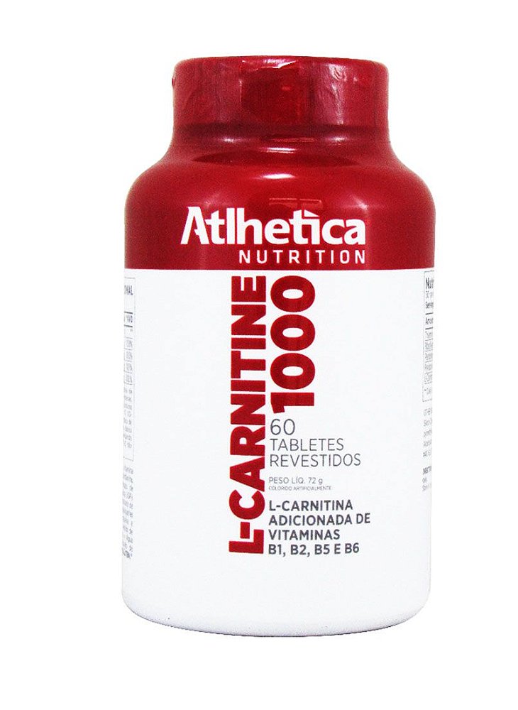 L-Carnitina 1000 60 tabs - Atlhetica Nutrition - Nocaute Suplementos |  Força e Saúde