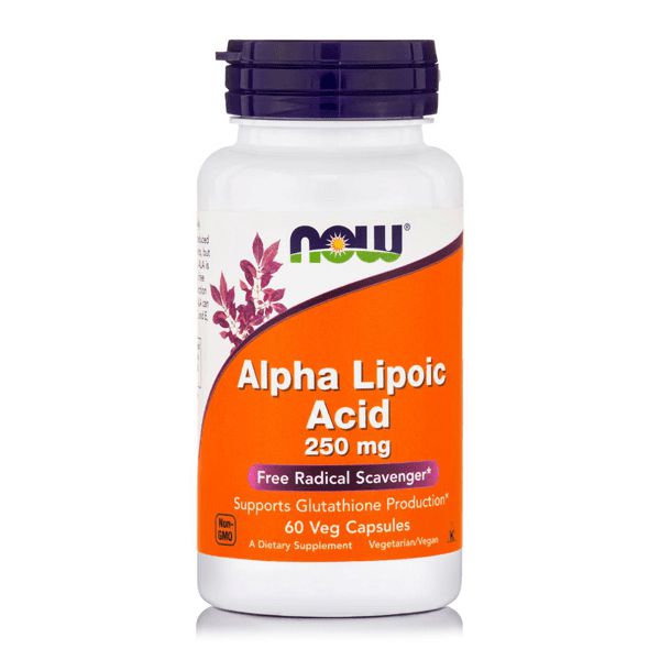 Alpha Lipoic Acid acido alfa lipoico 250 mg 60 Veg Capsules NOW Foods