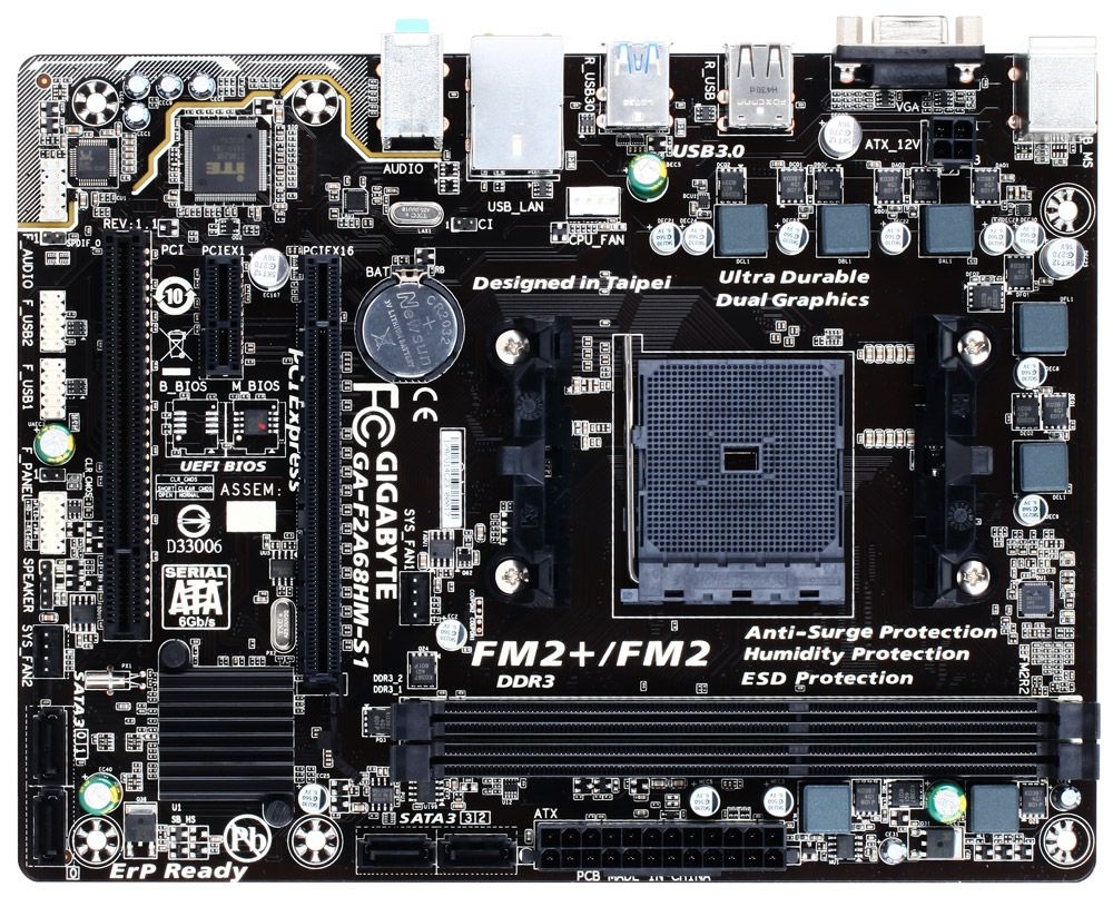 Gigabyte ga f2a68hm s1 подключение