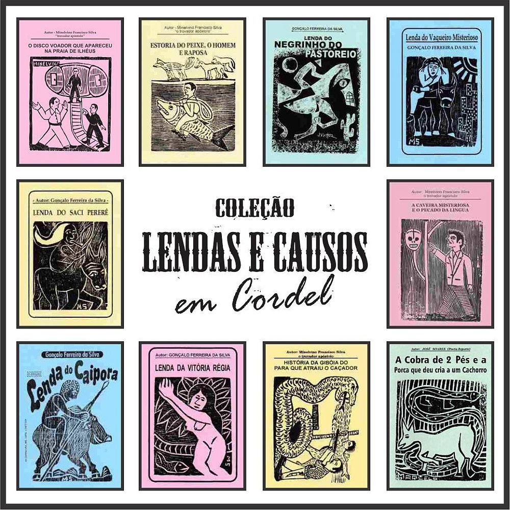 Coleção Lendas e Causos em Cordel 10 Títulos - Diagonal Cordéis