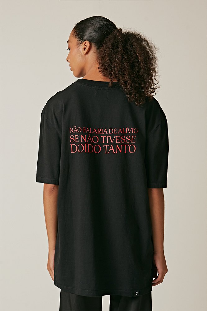 T-shirt DDGA Alívio Preta - CICLOarte + Rico Dalasam - CÏCLOarte