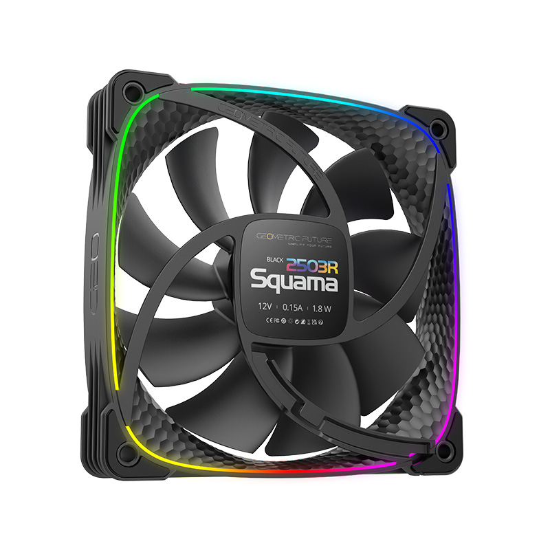 Frame com iluminação ARGB da Geometric Future Squama 2503RB preta - GEO-S2503RB-1