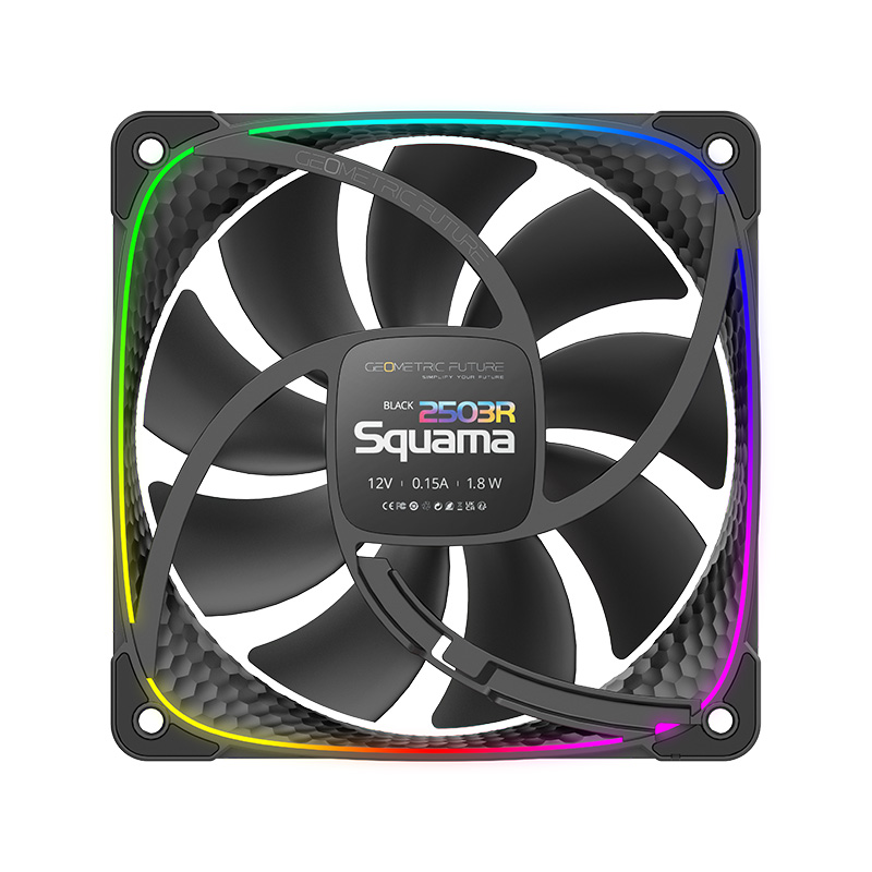 Fan Geometric Future Squama 2503RB Reverse Blade de 120mm ARGB preta - GEO-S2503RB-1