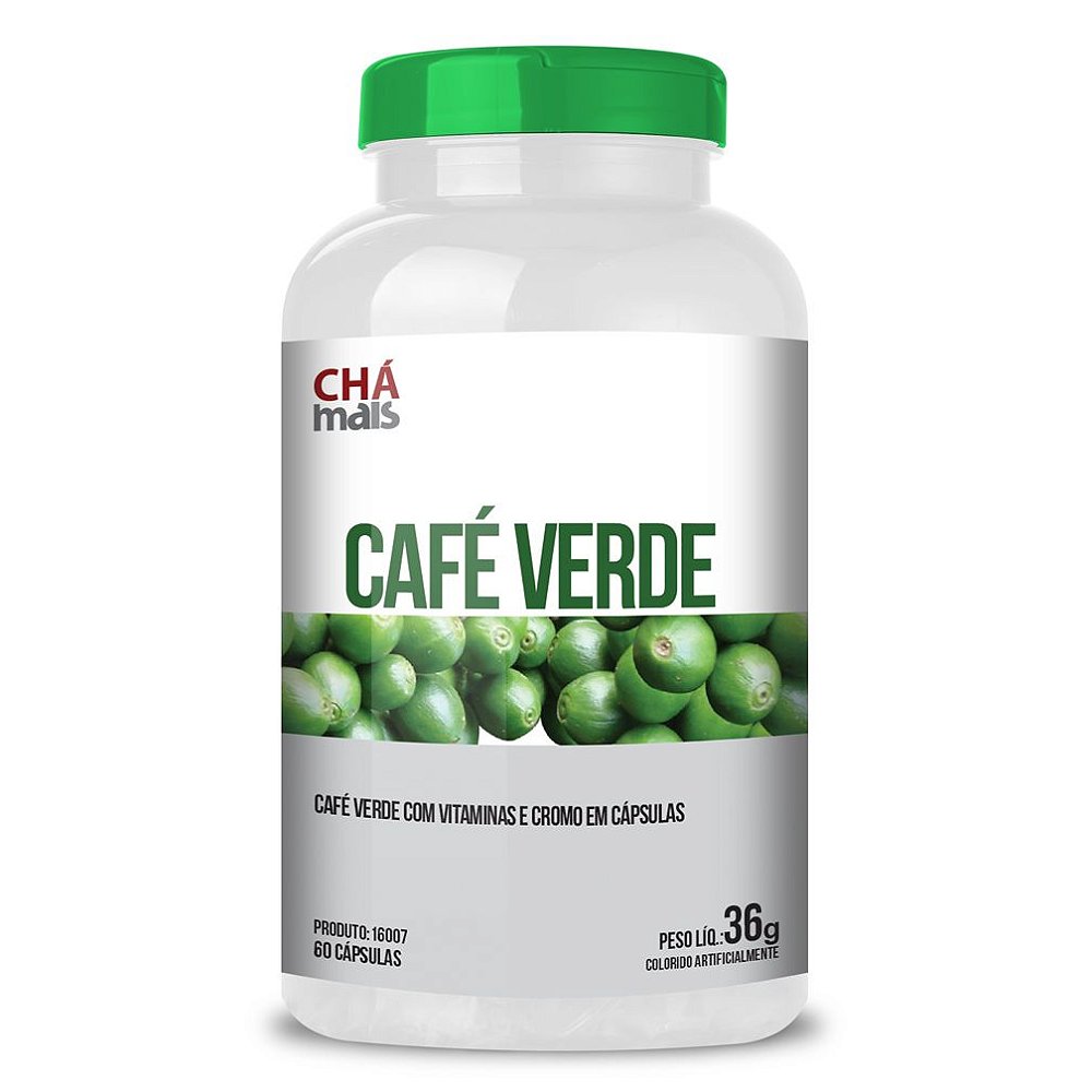 Capsulas De Cafe Verde Café Verde 60 Cápsulas 500 mg - Chá Mais - Deluf Store - Tudo Natural