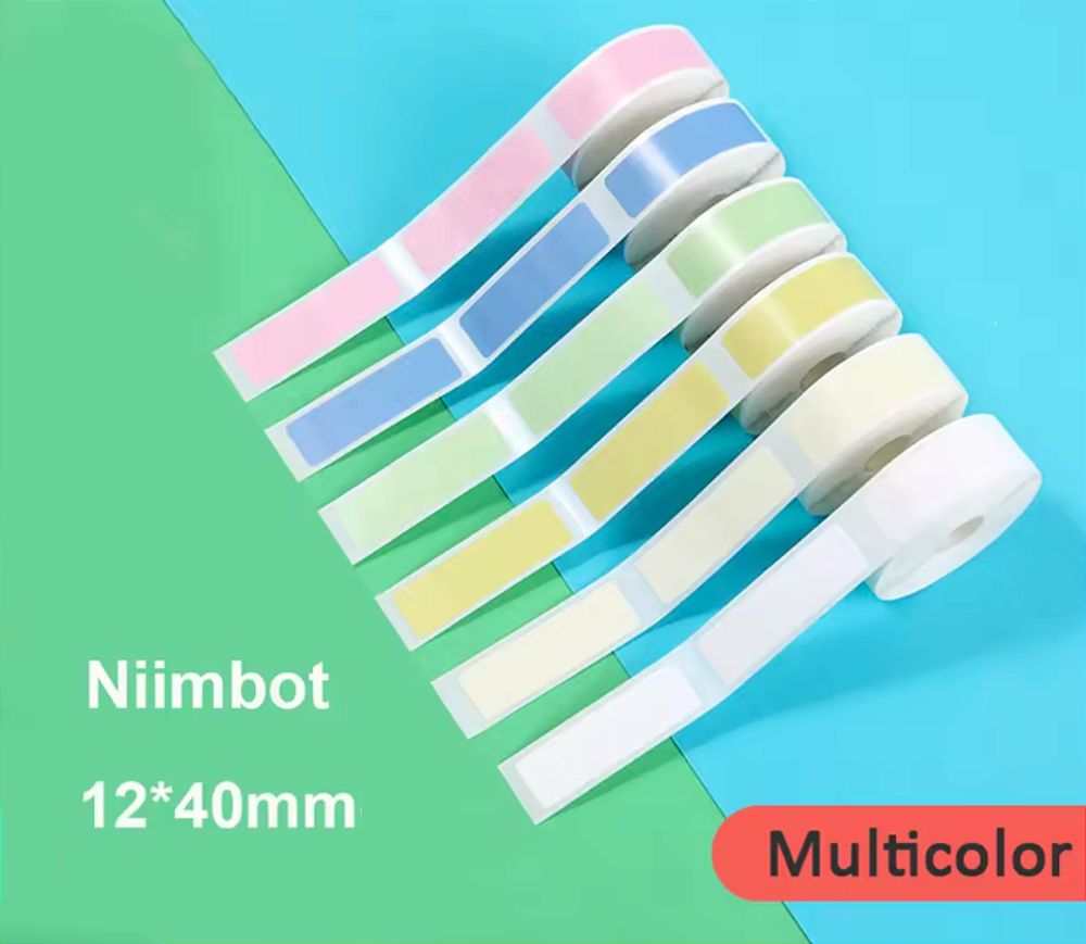 Rolo de etiquetas coloridas 12x40mm (155pçs) - D110/D11/D101