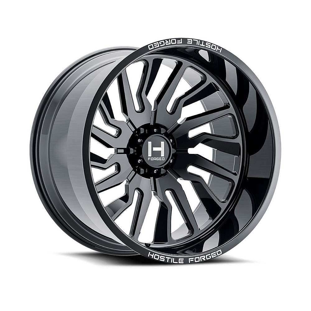 Jogo de Rodas Hostile Defiant HF20 24x10 8x165 ET -20 Preta - 4x4