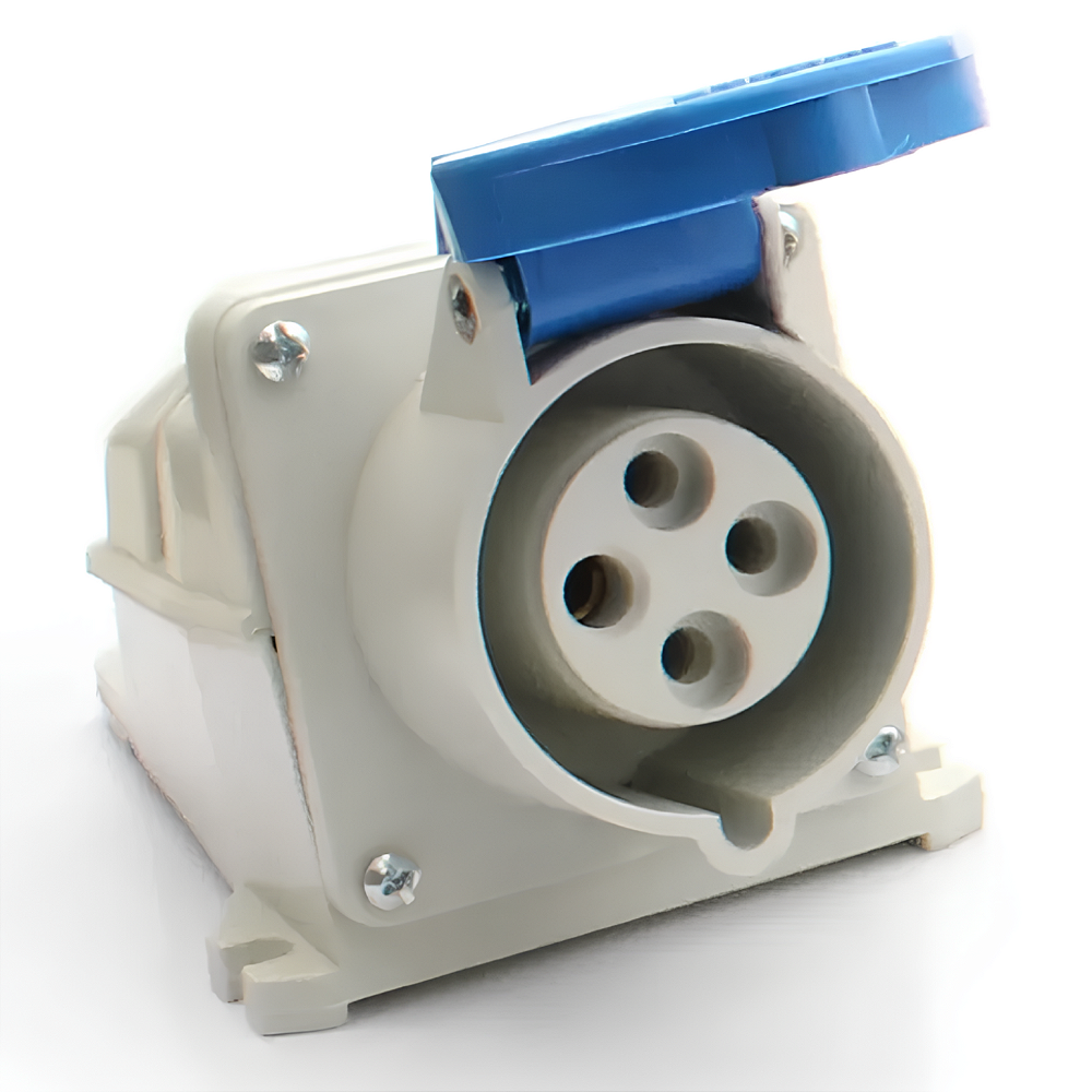 T＊　38 Tomada Industrial de Sobrepor 3P+T 32A 9H 220-240V IP44 Azul - Disfer