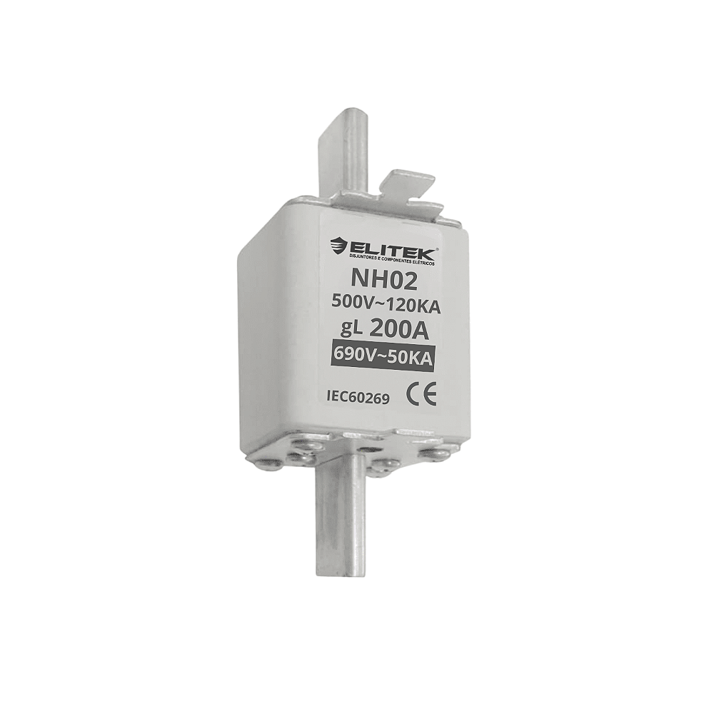 Fusível Retardado NH2 200A 500V 120kA - Elitek | Disfer - Sã - Disfer