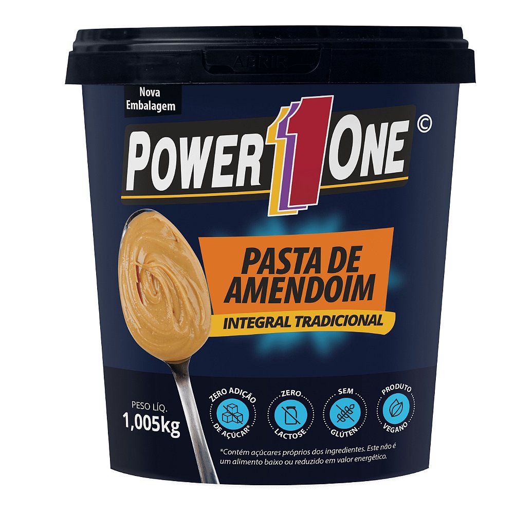 Pasta de Amendoim Integral Tradicional 1 Kg Power One - Fast Fit Suplementos