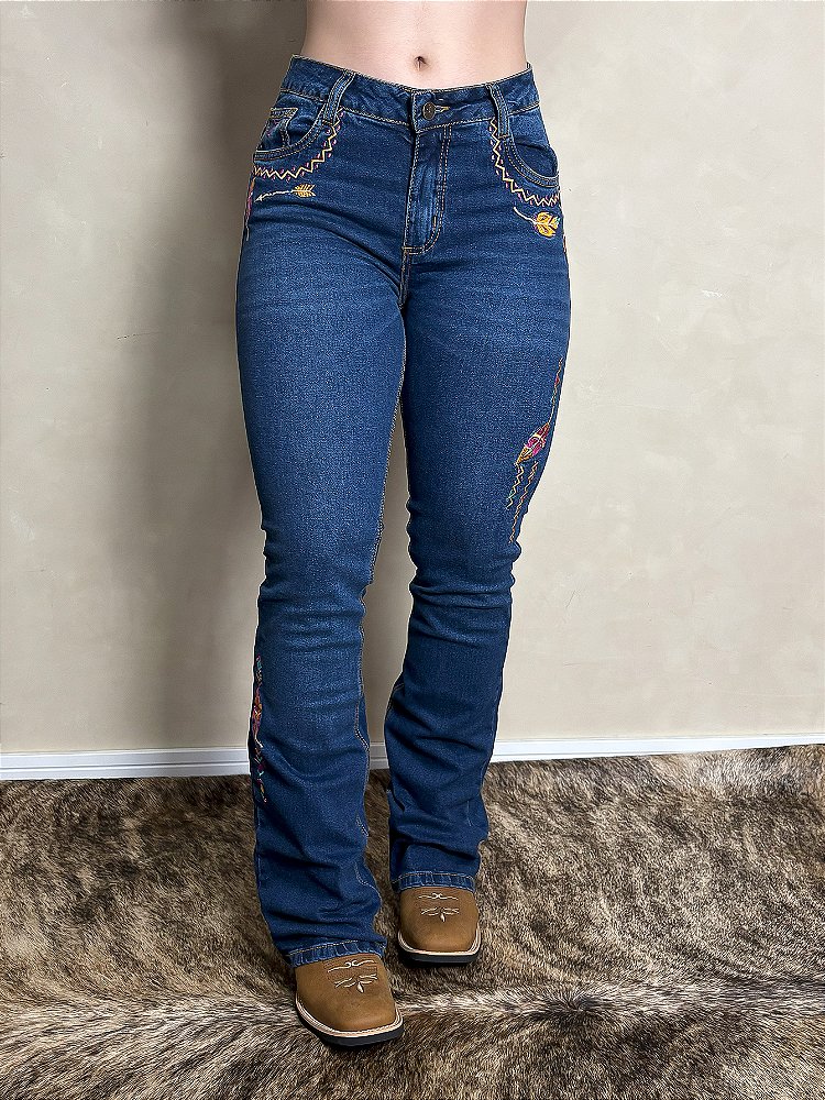 Calça Country CalÇa Jeans Feminina Para Senhoras Calça Jeans