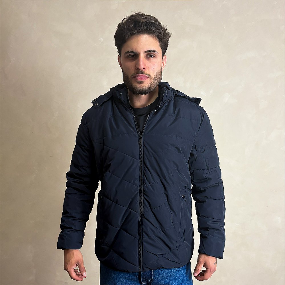 Jaqueta Masculina Puffer Blusa De Frio Inverno Com Capuz Paint