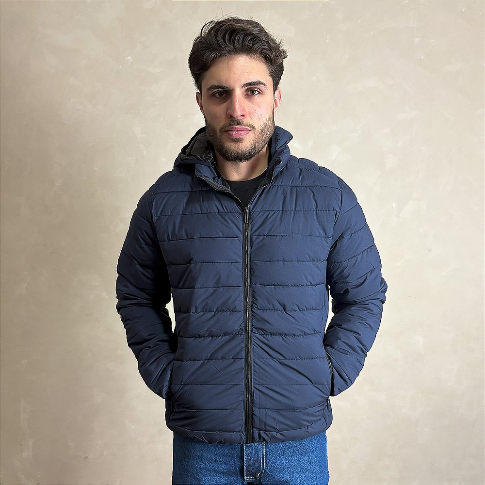 Jaqueta Casaco Masculino Blusa Puffer Moda Inverno Zíper Paint