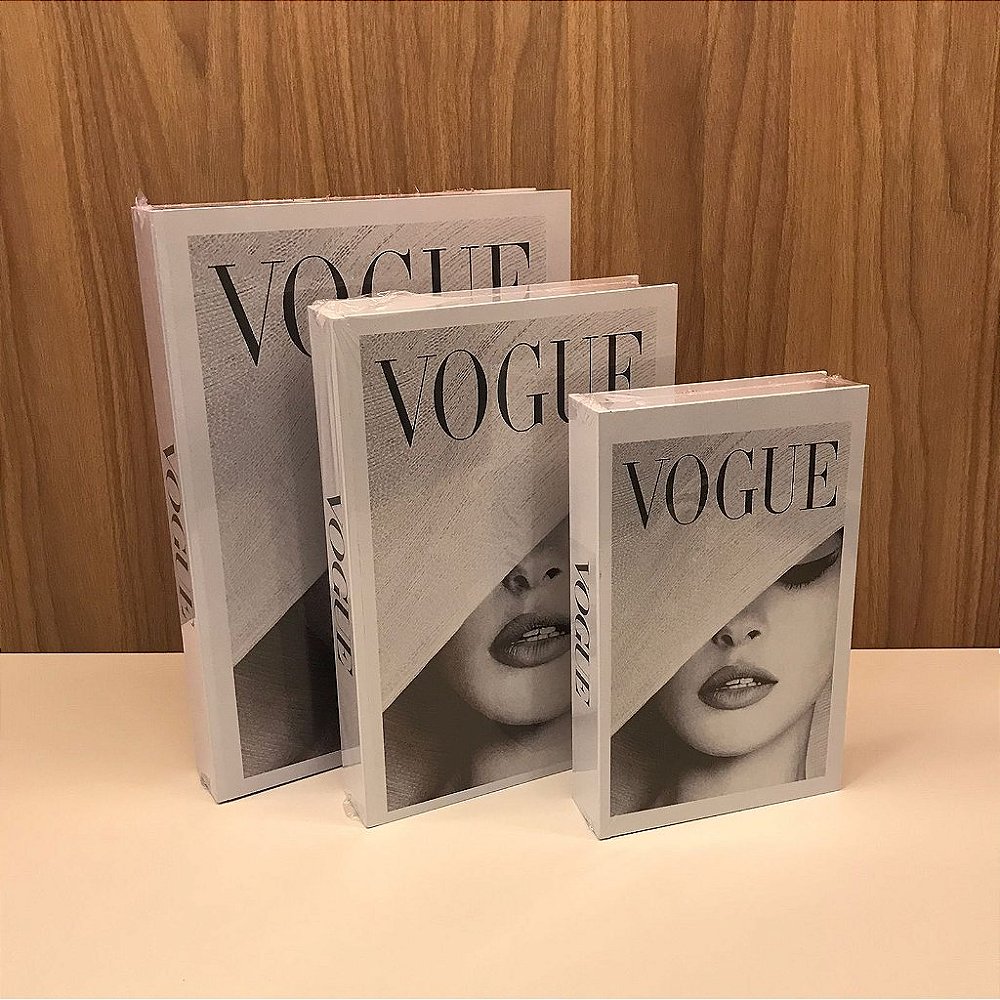 Caixa Livro Vogue P, M e G - Debora Decorações - Móveis e Decor