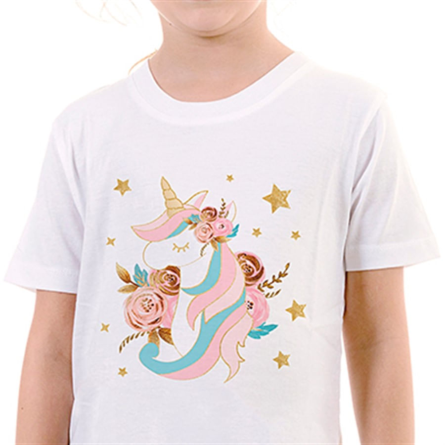 Festa Unicórnio Transfer para Camisetas (13x13cm) 01 Cartela