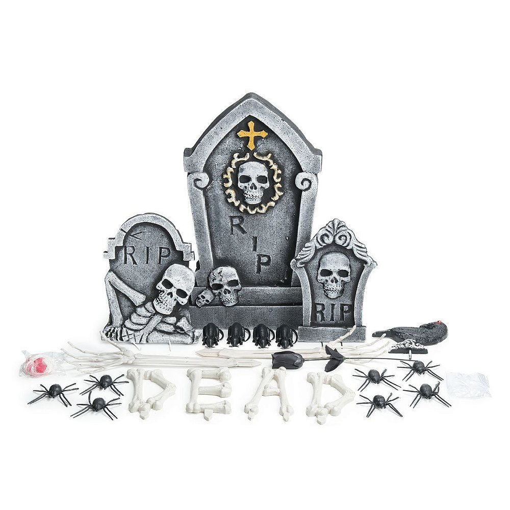 Kit Cemitério Noites do Terror para Decoração de Halloween Cromu