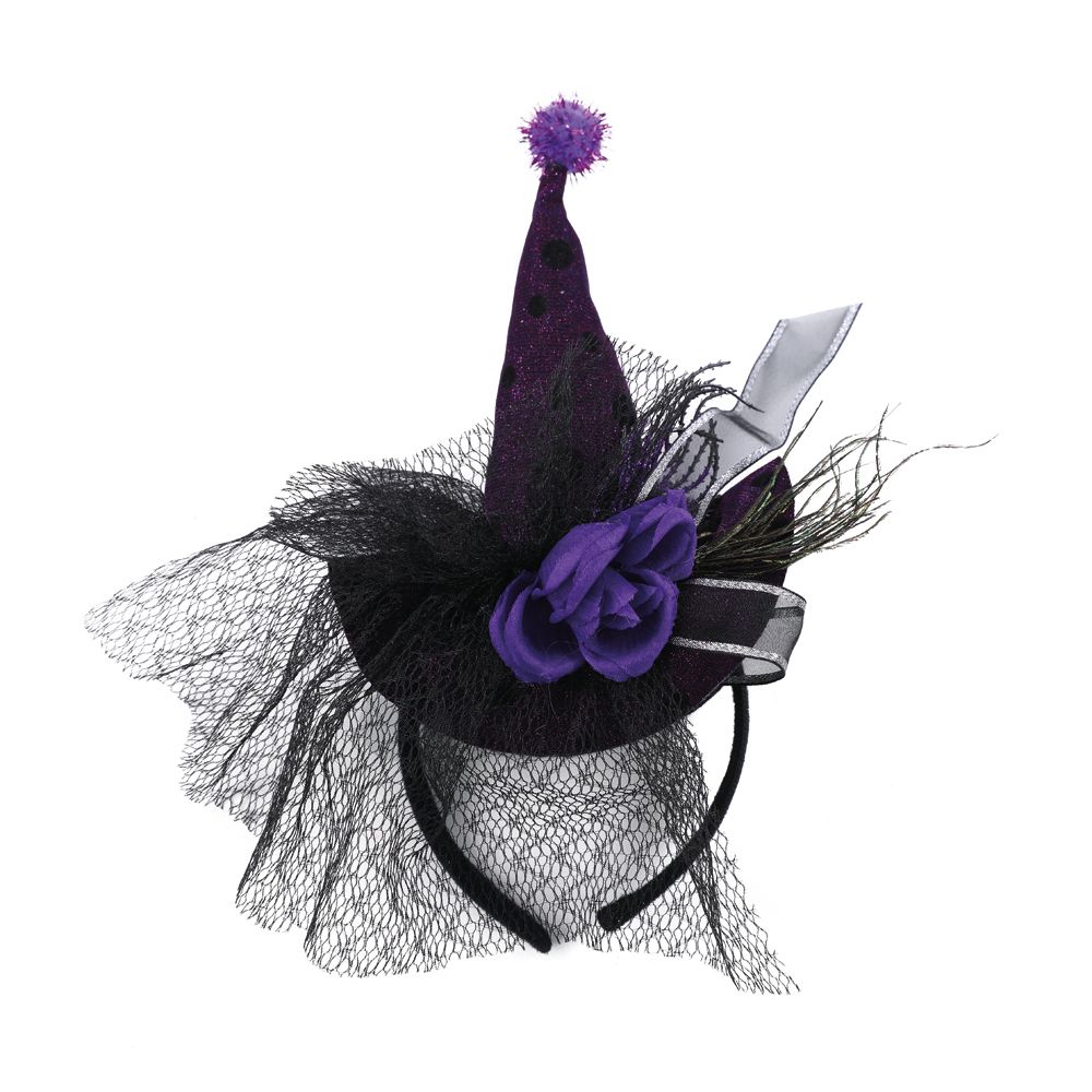 Tiara Chapéu de Bruxa com Flor Kit Festas da 25 Tudo em