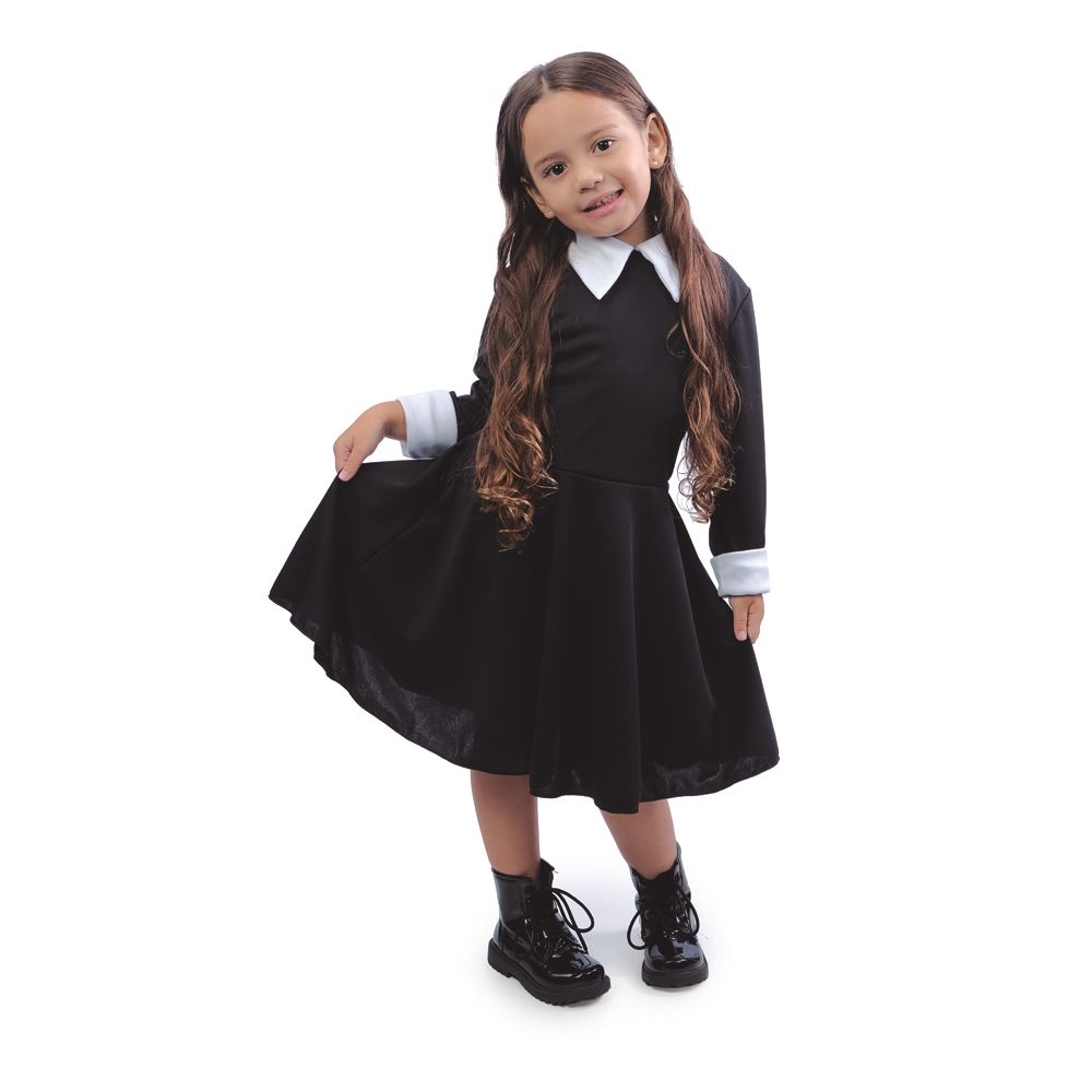 Fantasia Halloween Infantil Vestido Jenna a 12 Anos Kit