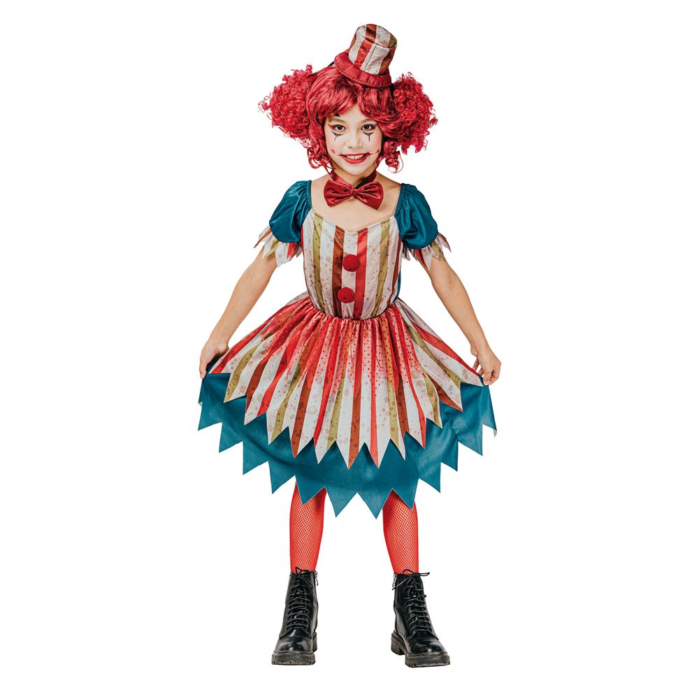 Fantasia Halloween Infantil Palhaça com Sangue P a Anos Un