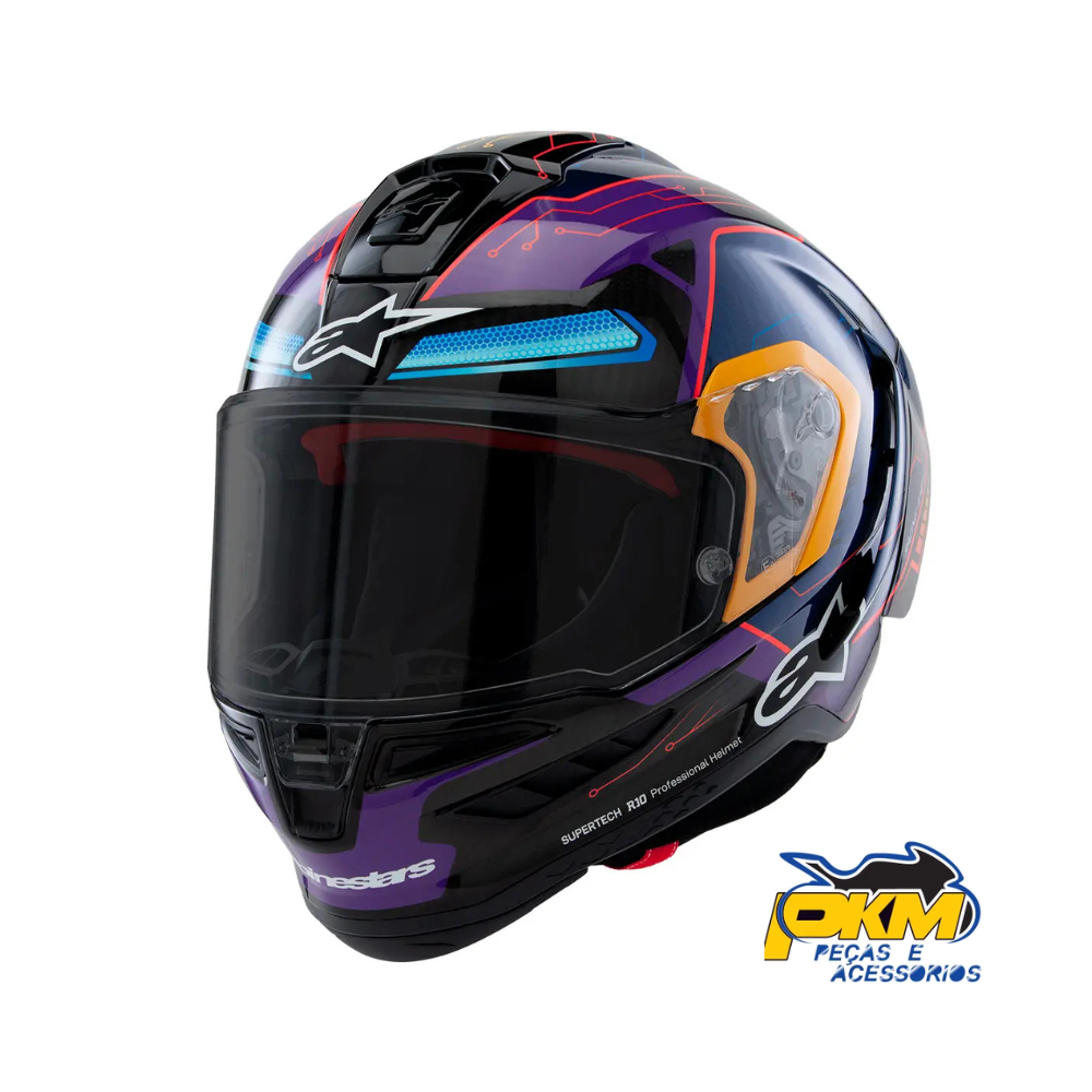Capacete Alpinestars Supertech R10 Flyte Jorge Martín Roxo - PKM
