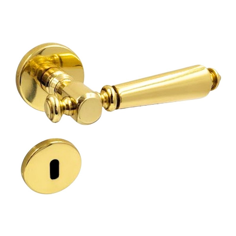 Fechadura Porta Interna Roi Imab Dourada Brilhante Latao 55m