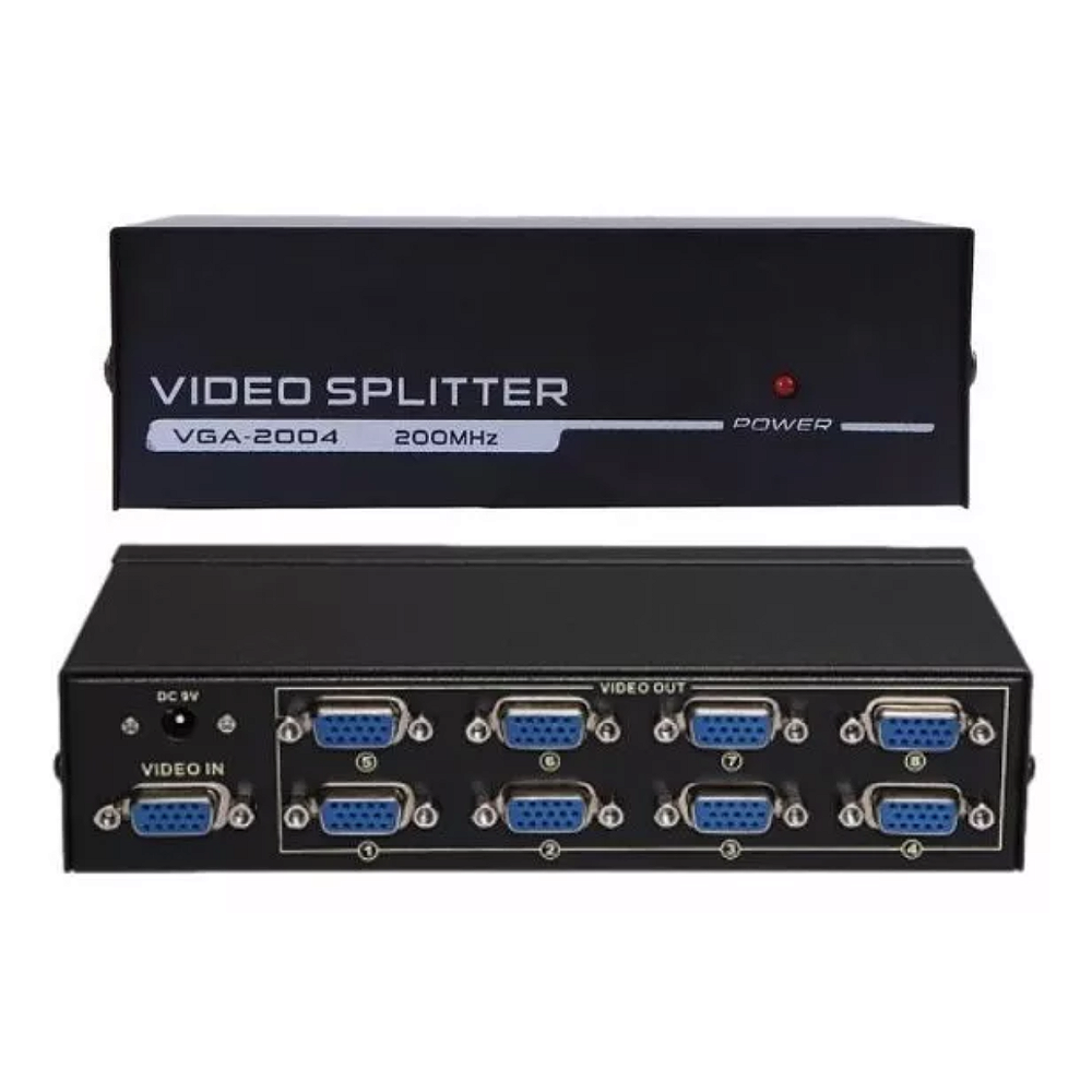 Splitter Vga 1x8 Para Monitor Projetor Tv Multi Distribuido