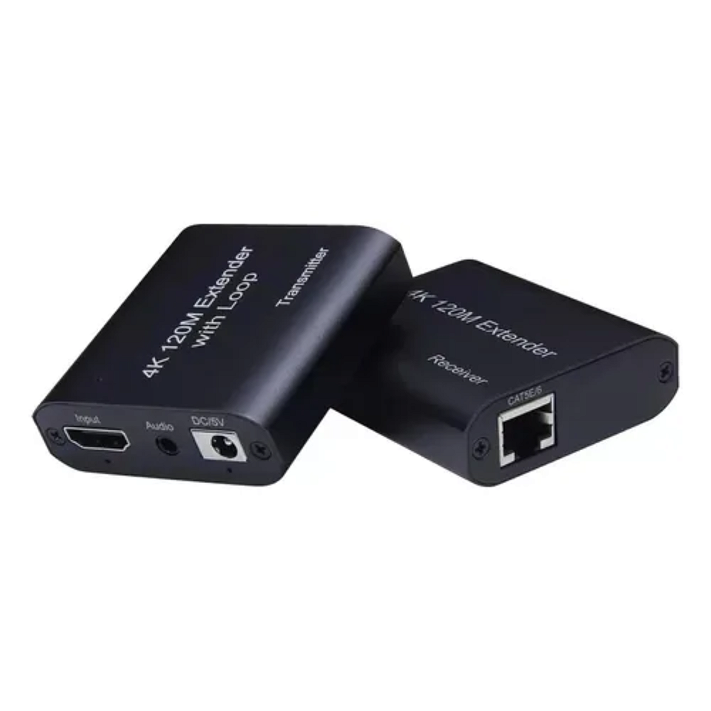 Extensor Hdmi 120 Metros Ativo, Hdmi Extender Tx/rx 4k - Conexão