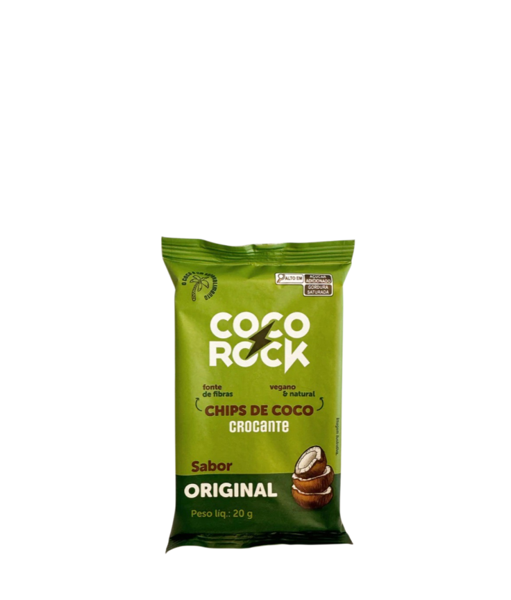 Chips de Coco Crocante Original 100% Natural 20g - Prateleira