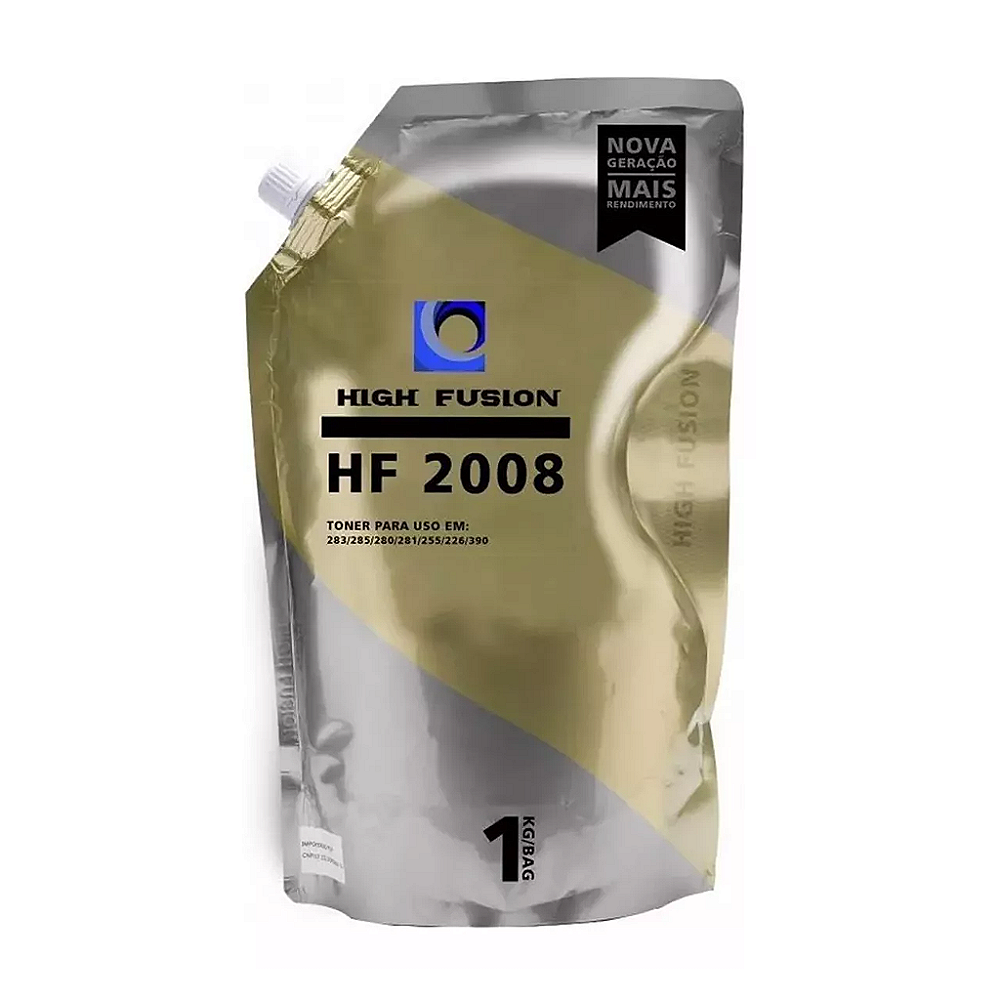 りんりん　TOKO HF High Fluoro Pó de Toner High Fusion HF2008 Compatível HP Bag 1kg - Import Laser