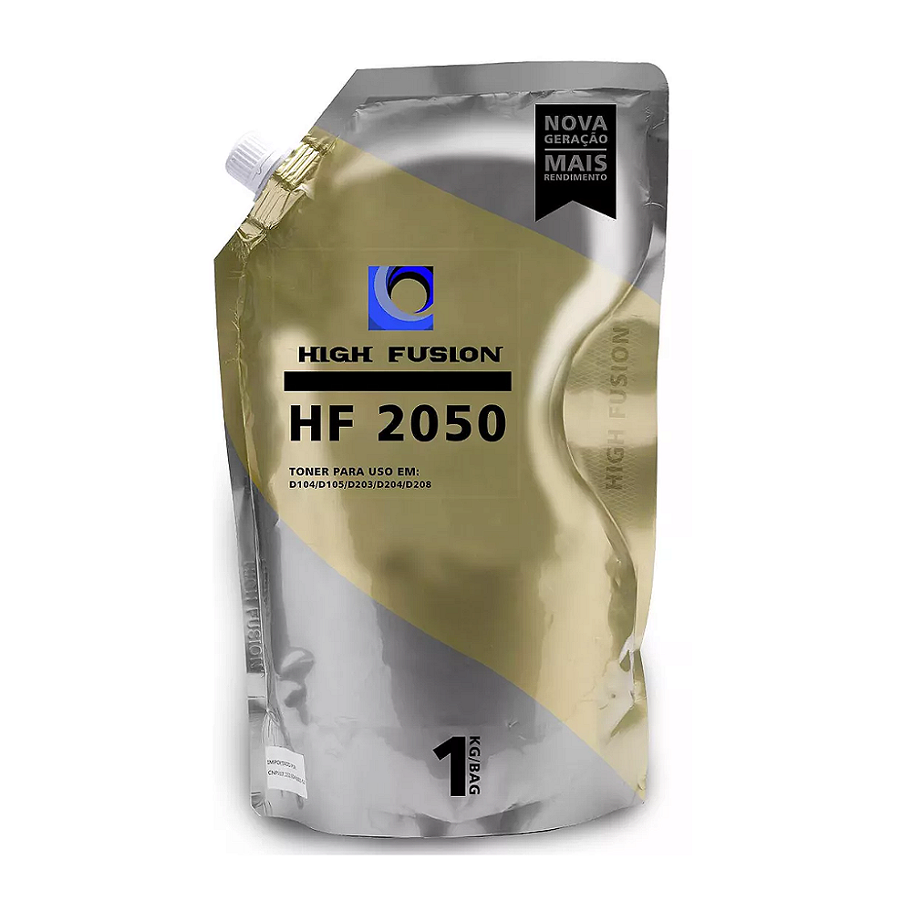 Pó de Toner High Fusion HF2050 Compatível Lexmark/Samsung/Xerox