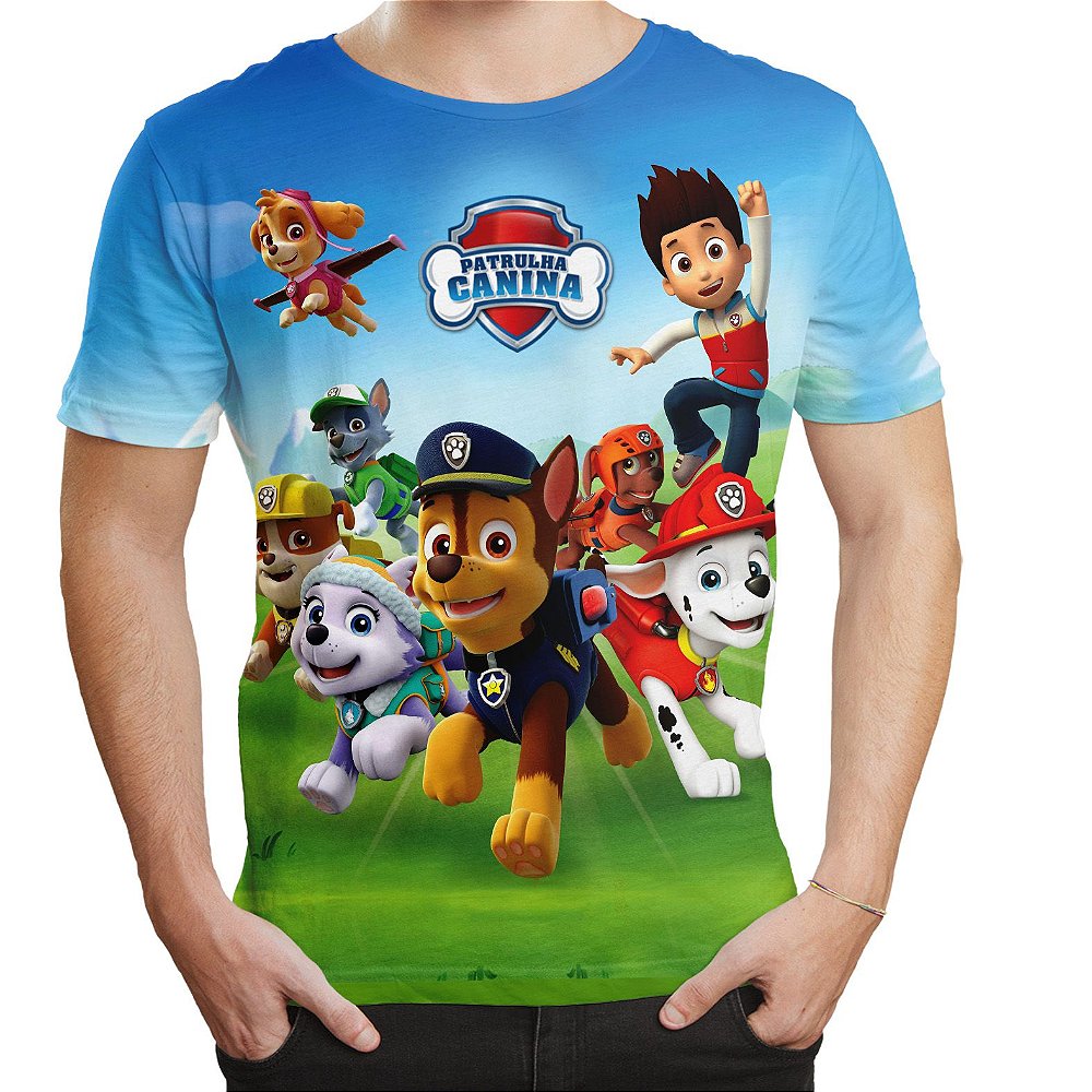 Camiseta Masculina Patrulha Canina - Simbiose Camisetas Estampas Digitais  Resolução HD Total Print