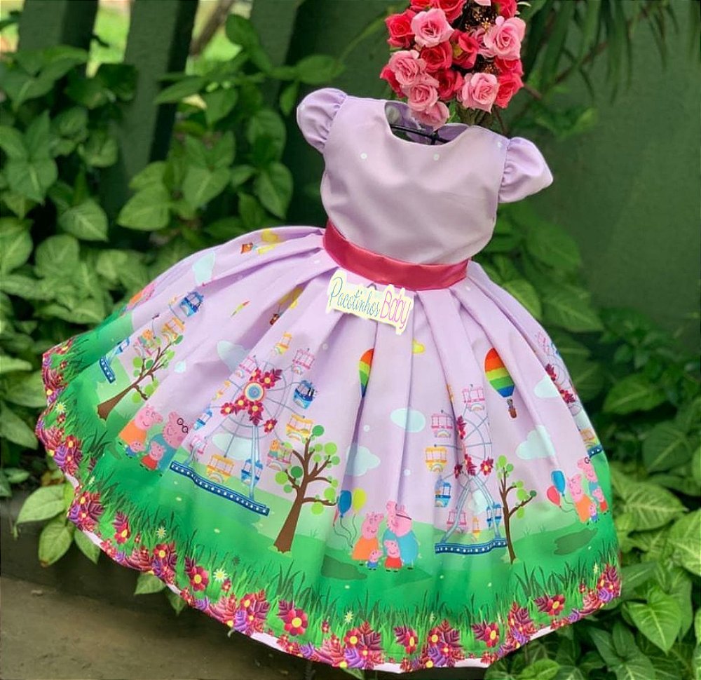 Vestido Super Luxo Peppa Pig Pacotinhos Baby