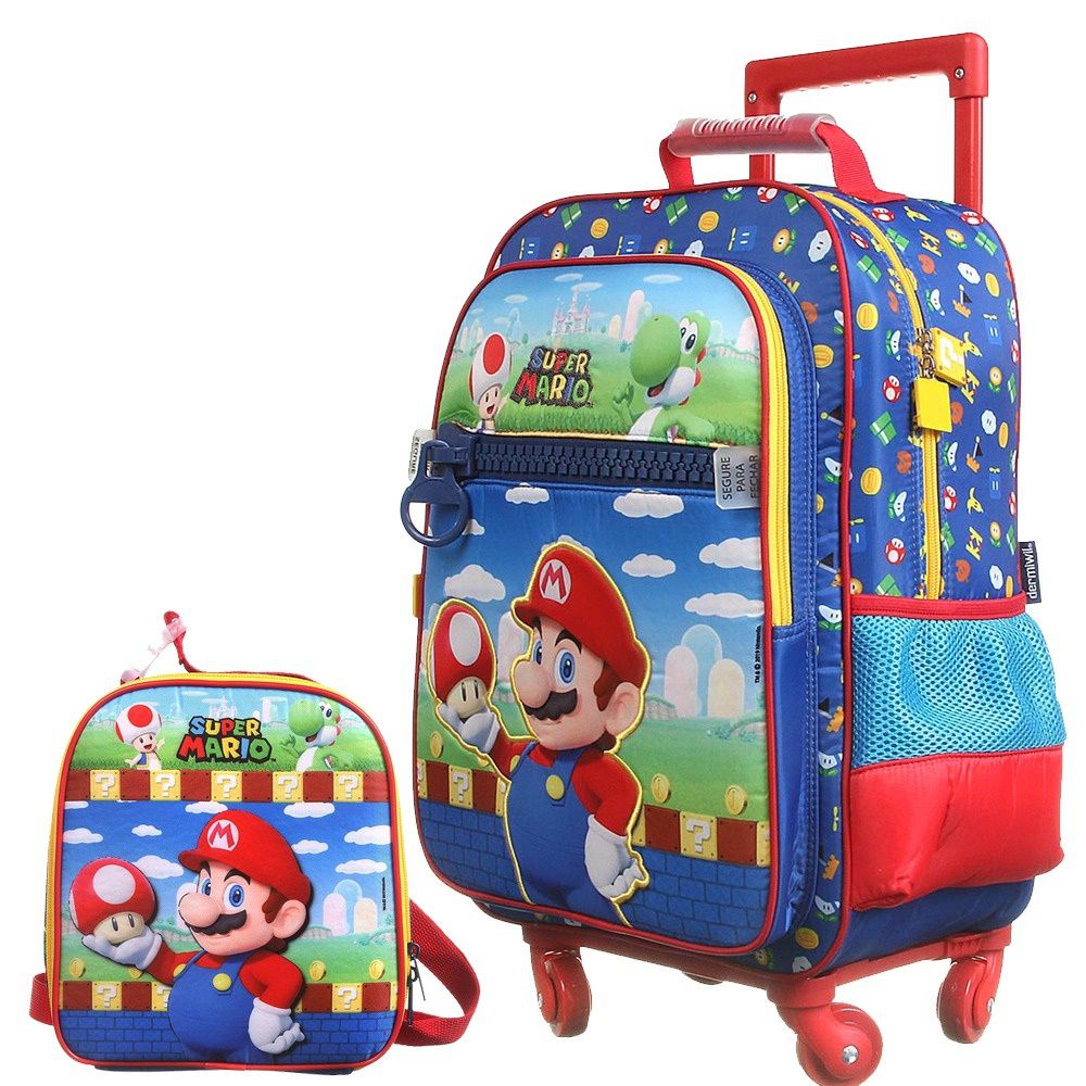 Mochila Com Rodinhas Super Mario com Ofertas Incríveis - Zaredu Malas- As  melhores Malas de viagens e mochilas escolares