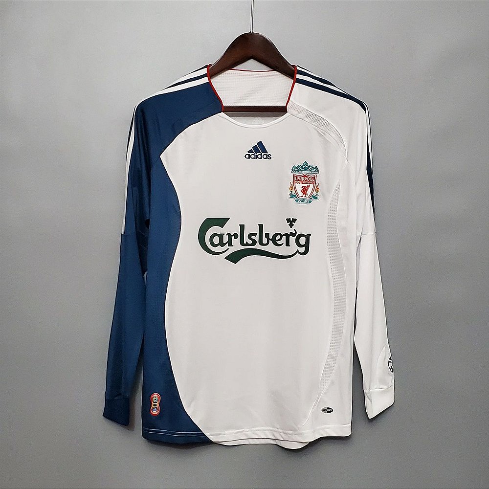 Camisa Liverpool 2006-2007 (Away-Uniforme 2) - Manga Longa - ACERVO DAS  CAMISAS