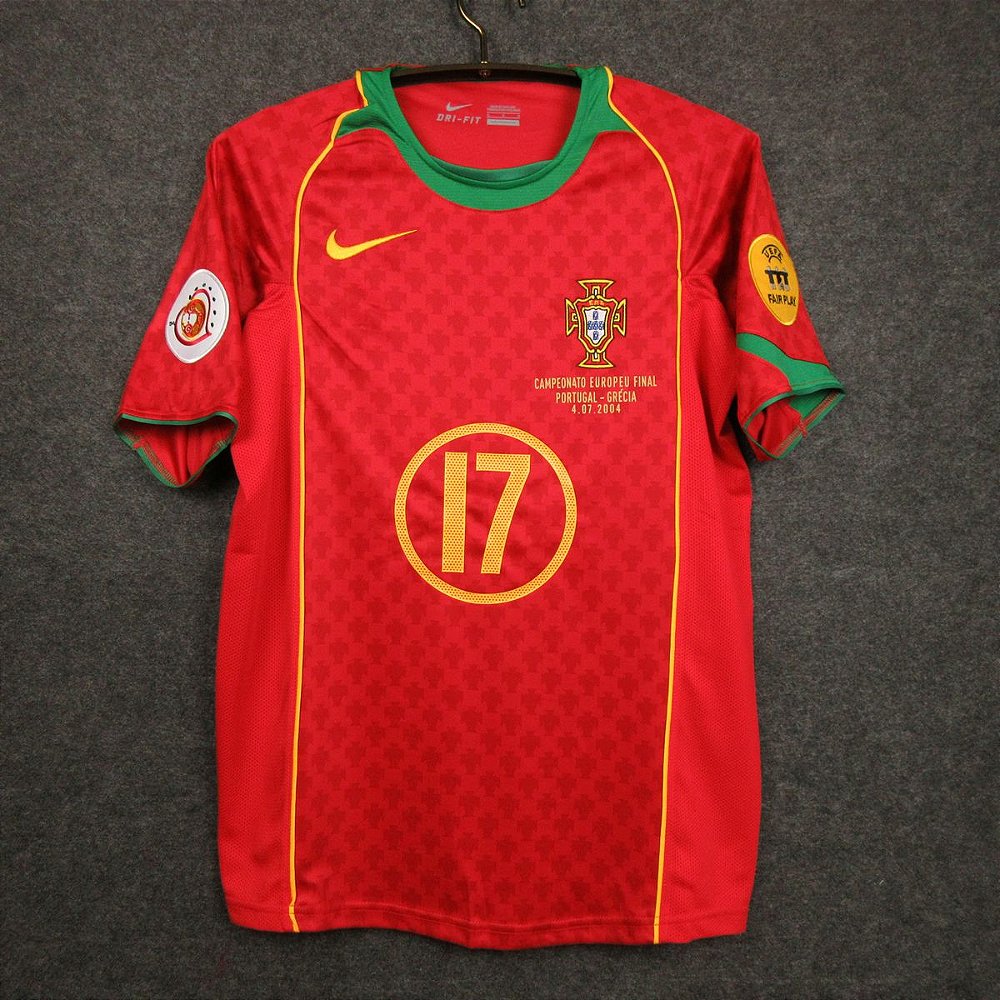 Camisa Portugal 2004 (Home-Uniforme 1) - Eurocopa - ACERVO DAS CAMISAS