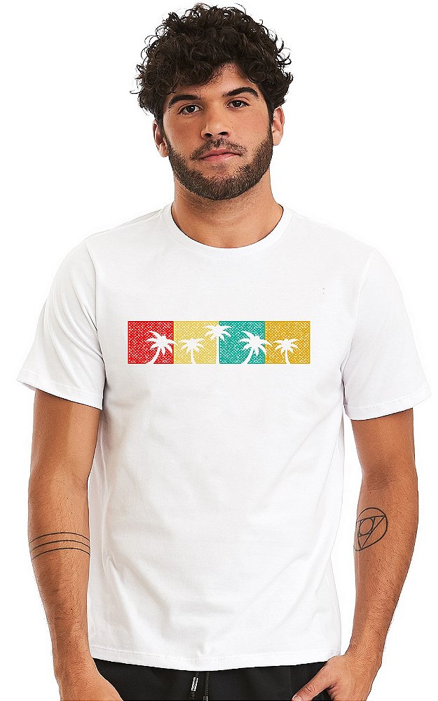 Camiseta Malha Algodão Estampada Tropical Vibe - LaVíbora: Shorts  Masculinos de Praia, Roupas e mais!