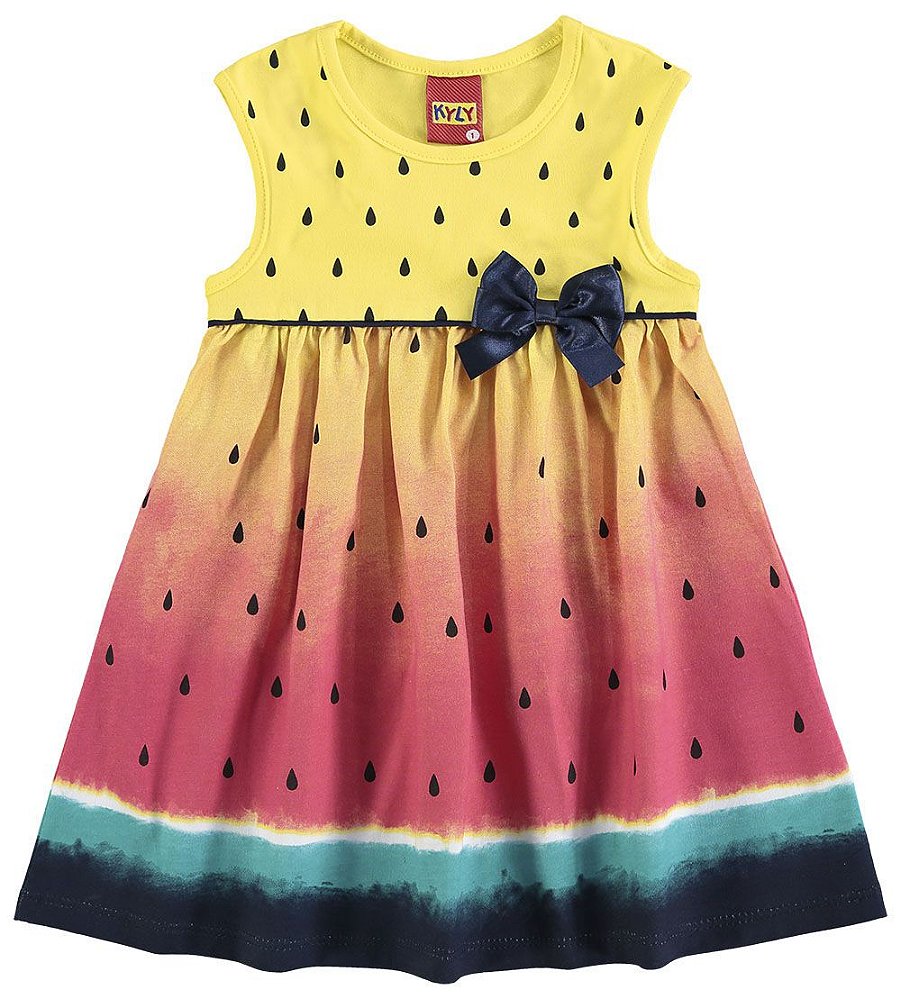 vestido infantil de melancia