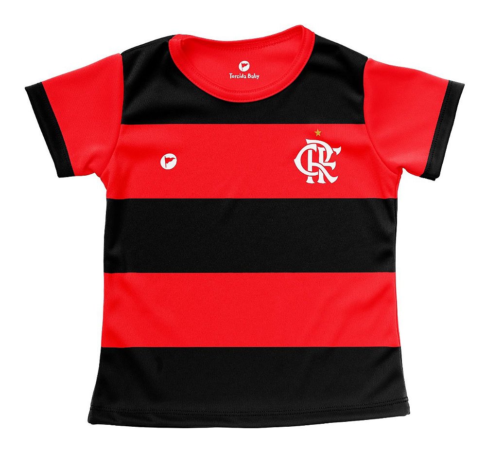 Camisa Infantil Flamengo Baby Look Listrada Oficial - Cia Bebê