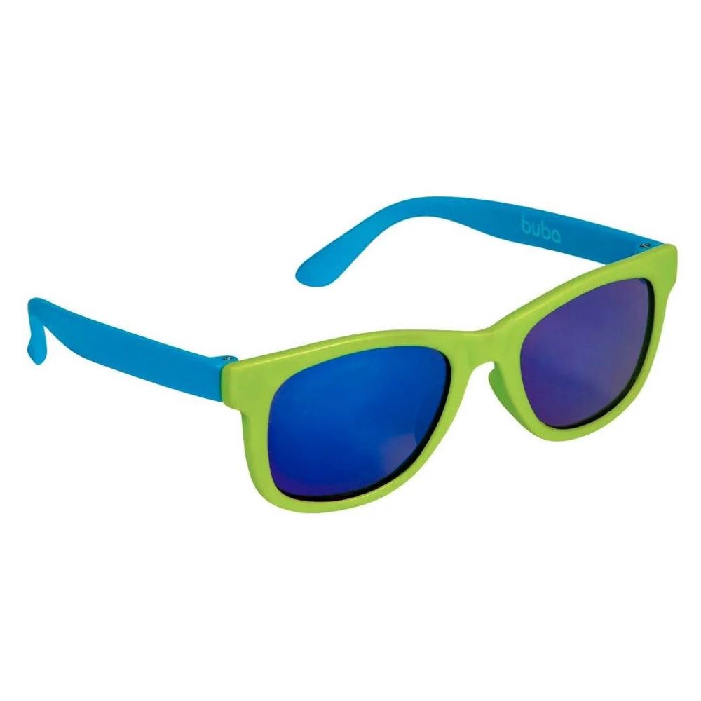 Óculos De Sol Infantil Flexível Verde e Azul Buba - Cia Bebê