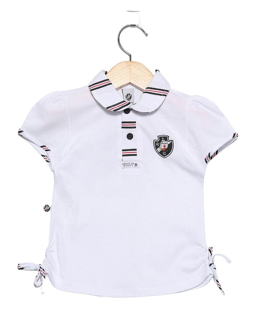 Camisa Polo Infantil Vasco Feminina - Cia Bebê