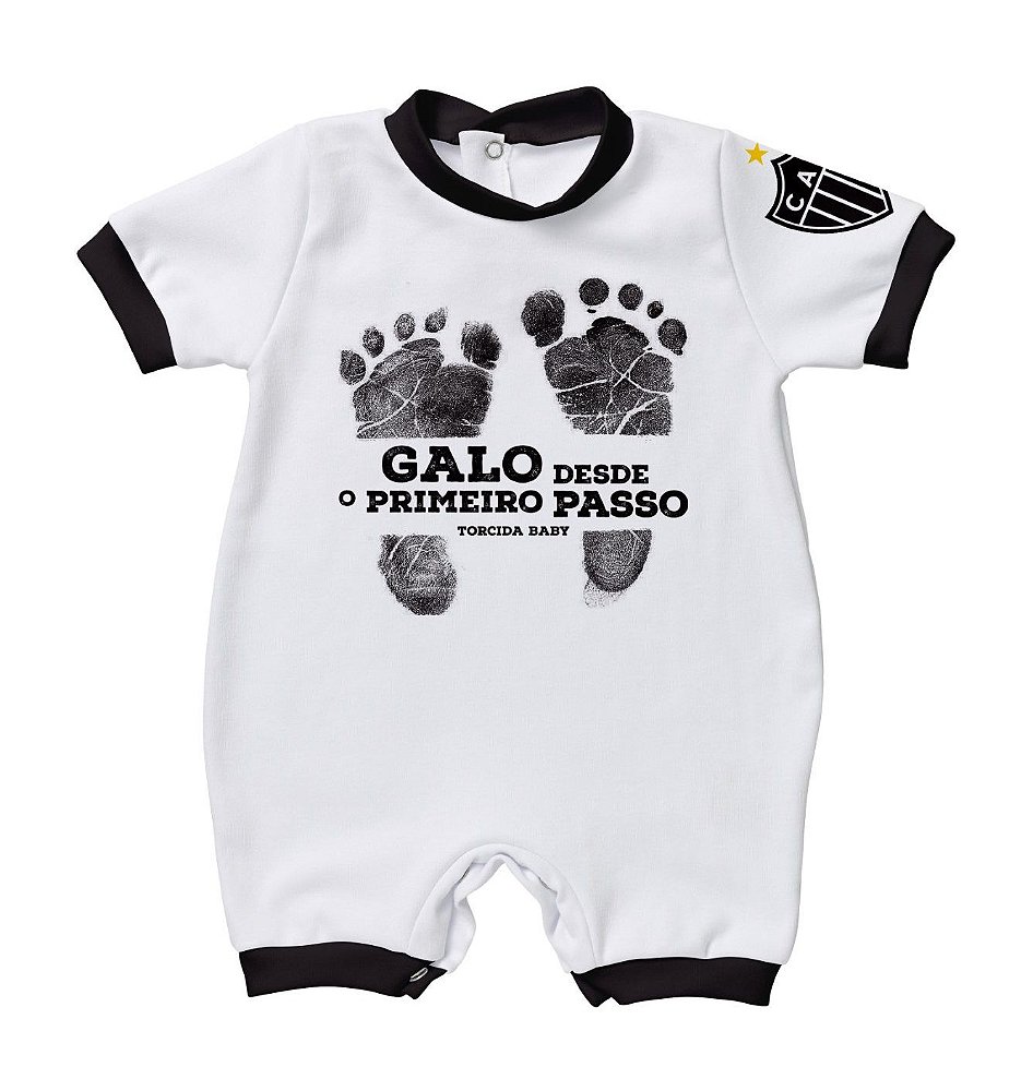 Macacão Atlético MG Bebê Primeiro Passo - Cia Bebê
