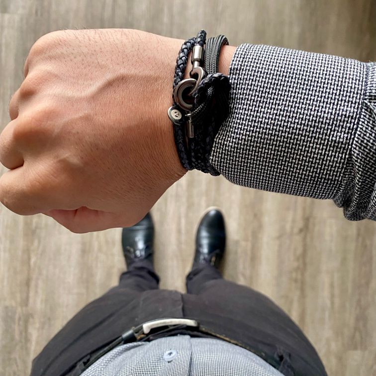 Pulseira masculina de couro e fecho argola niquelado - Verkstad pulseiras  masculinas e relógios