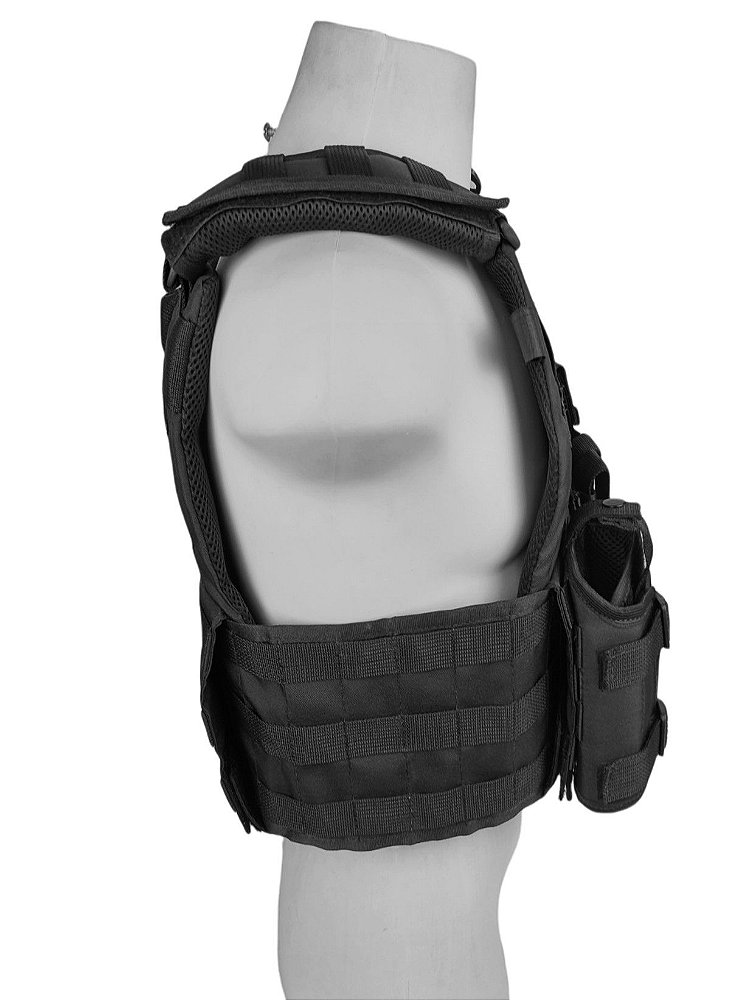 Colete Plate Carrier Preto WWART SHOOTER CONFORT TP - LOJA WWART