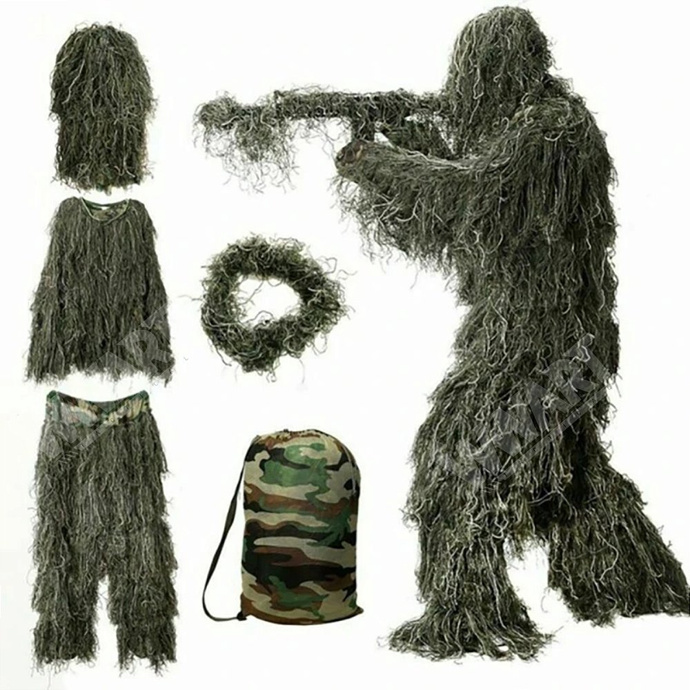 Traje de Camuflagem Ghillie Suit 3d - LOJA WWART - Tático Militar