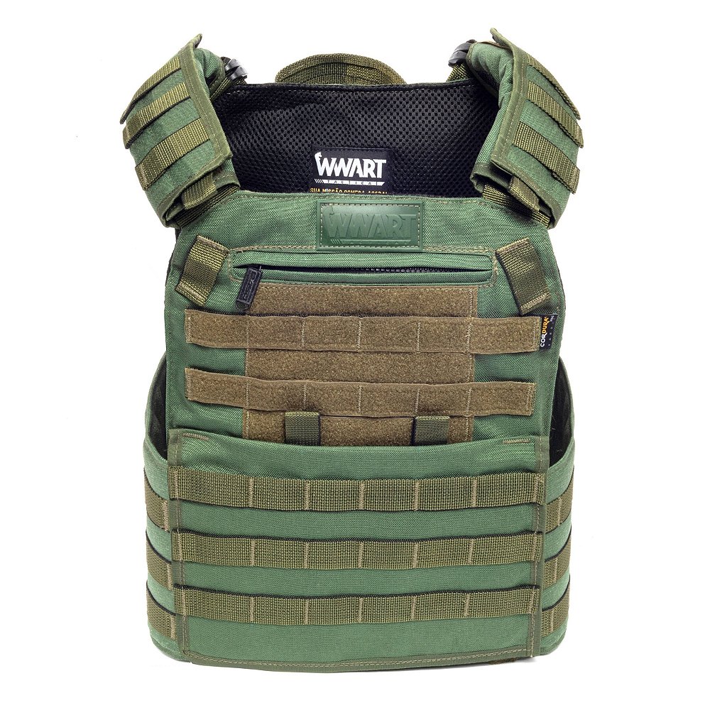 Plate Carrier Verde WWART TACTICAL CORDURA® 1000D - LOJA WWART