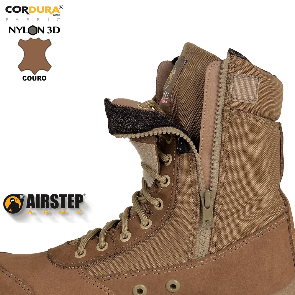Coturno Airstep 8628-35 Coyote c Zíper - Projeto Cobra - LOJA