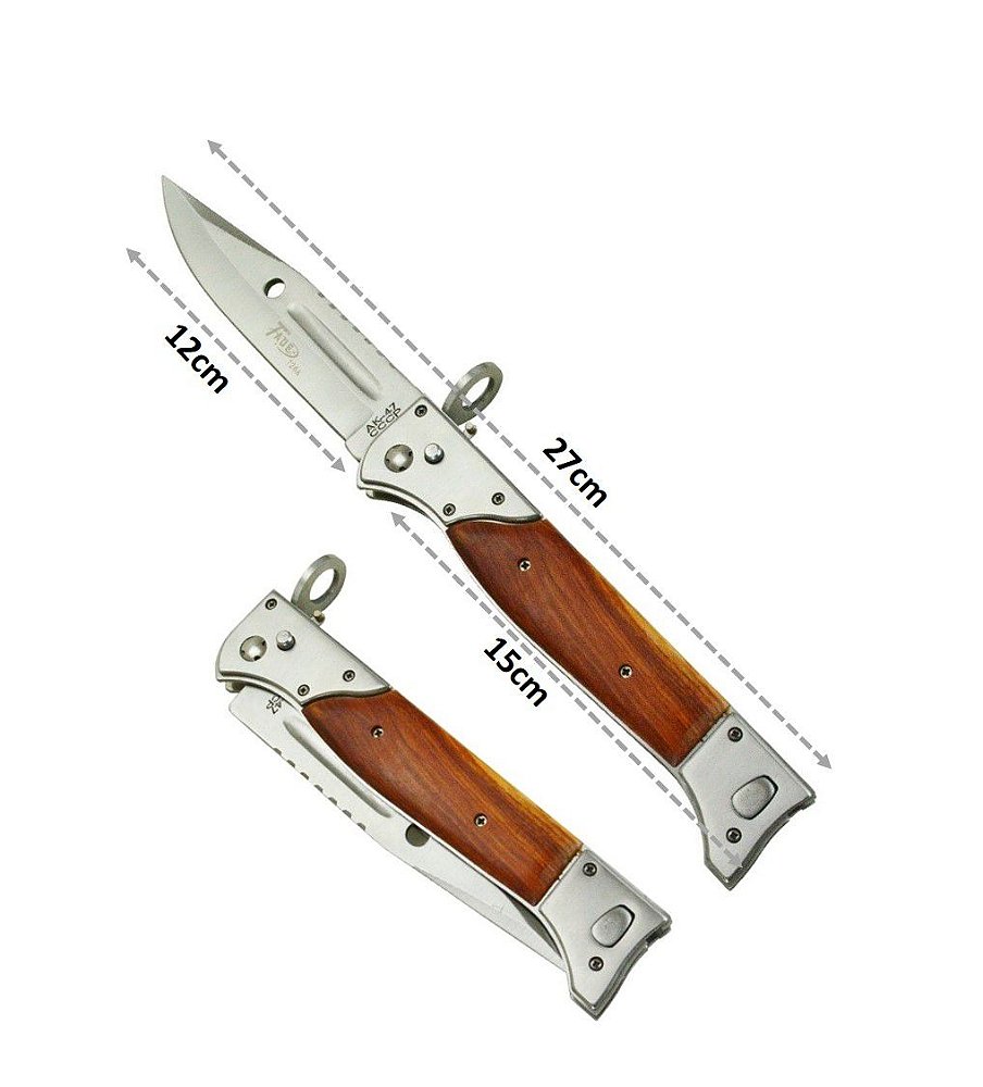 小物 AK Canivete Automatico Baioneta Ak47 Médio 27cm - LOJA WWART - Tático