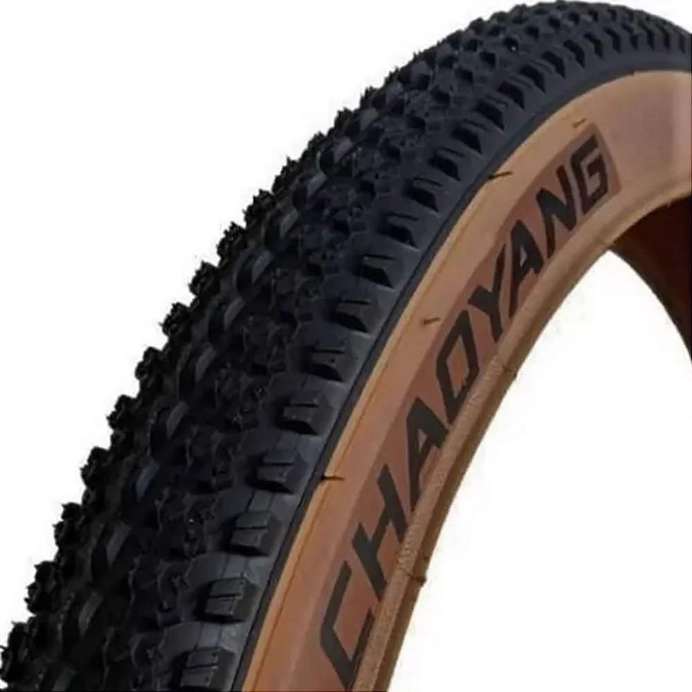 Pneu aro 29 x 2.20 bike MTB Chaoyang Victory faixa marrom 4Bike Roupas para ciclismo acessorios e muito mais