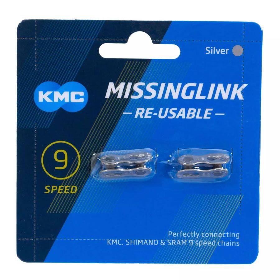 Kit 2x emenda corrente bicicleta power link 9v KMC CL566R - 4Bike