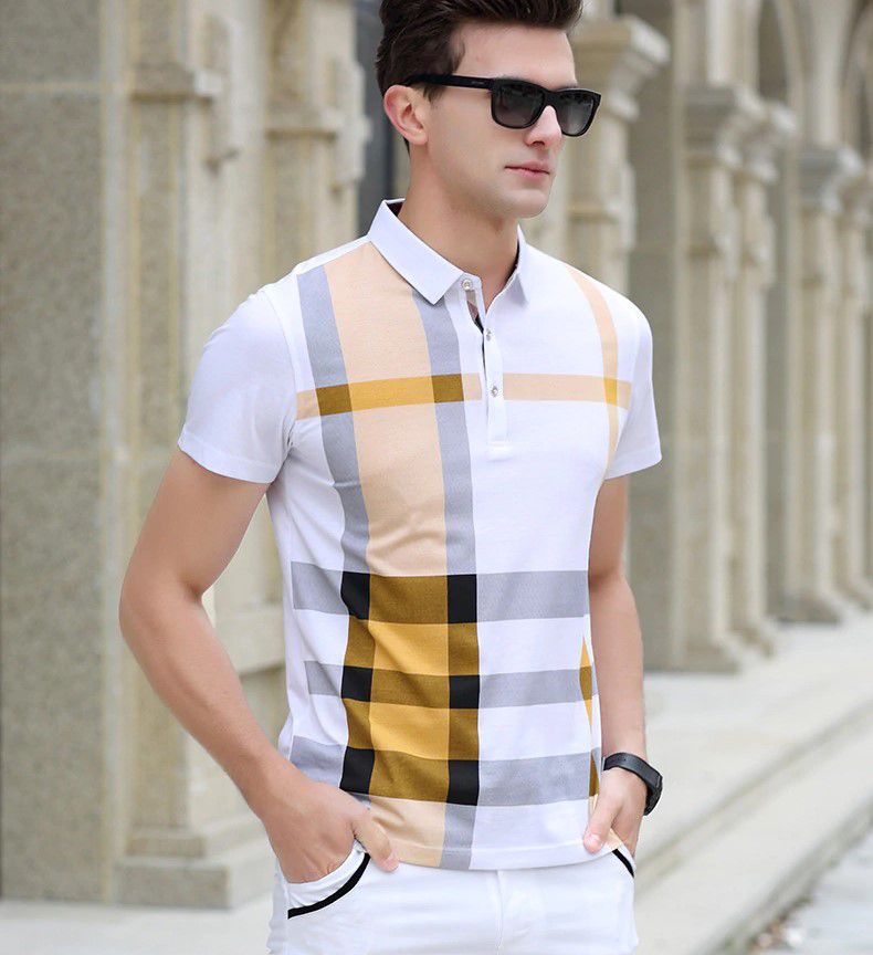 Camisa polo xadrez masculina Clearance